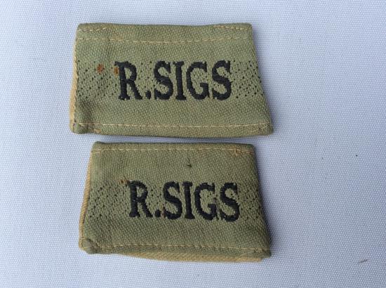 WW2 Indian made R.SIGS ( Royal Signals) Shoulder Title