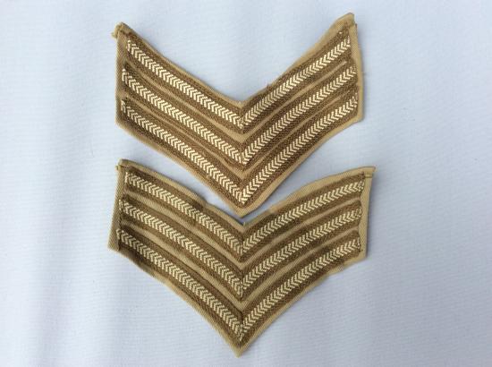 WW2 Tropical issue British/Commonwealth Sergeants stripes