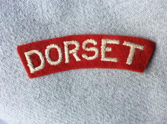 WW2 DORSET Regiment Cloth Shoulder Title