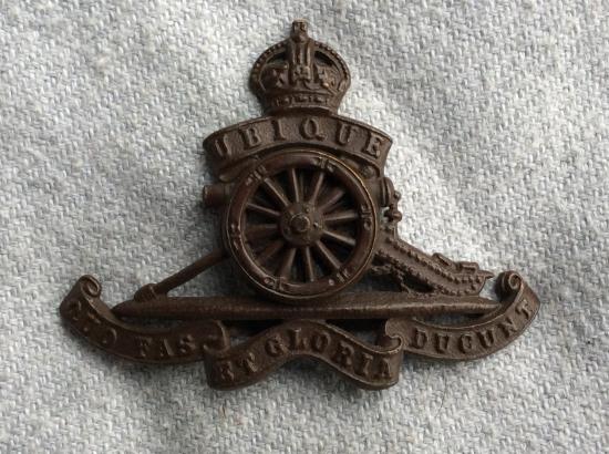 WW1/2 Royal Artillery O.S.D bronze cap badge