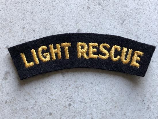 WW2 Civil Defence LIGHT RESCUE, cloth badge