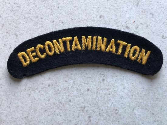 WW2 Civil Defence DECONTAMINATION uniform badge