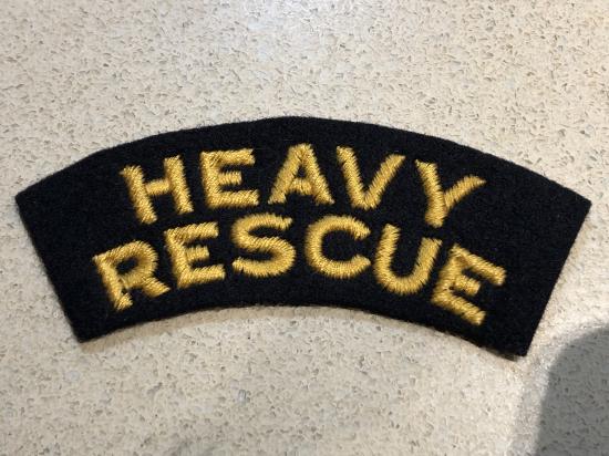 WW2 Civil Defence HEAVY RESCUE cloth badge