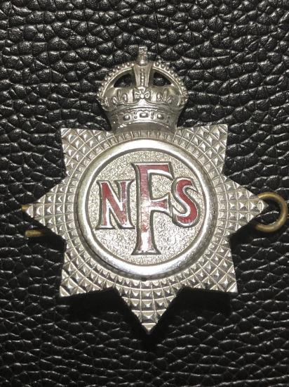 WW2 N.F.S ( National Fire Service) cap badge