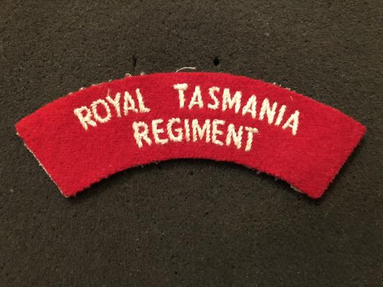 Royal Tasmania Regiment cloth shoulder title