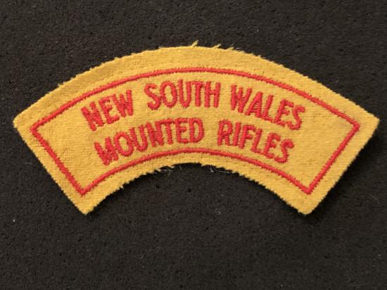 New South Wales Mounted Rifles, Bordered cloth title