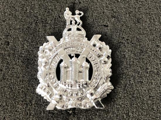 K.O.S.B Glengarry badge with rear Pagri pin fixing