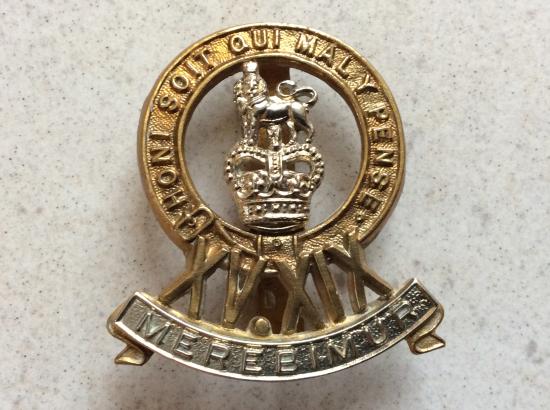 15th/19th The Kings Royal Hussars Q/C cap badge