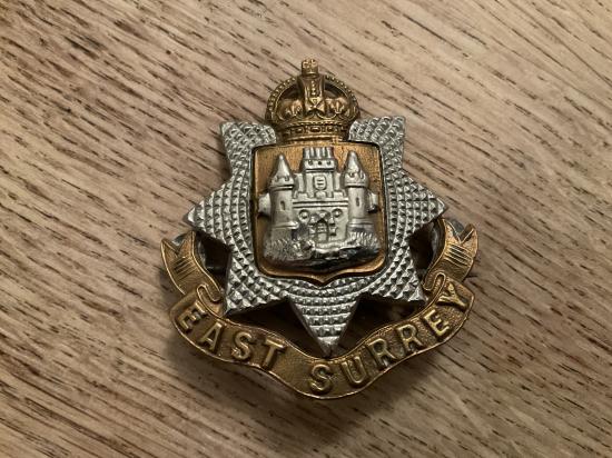 WW1 East Surrey Regiment cap badge