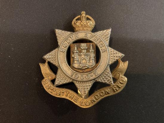 WW1 23rd Battalion The London Regiment cap badge