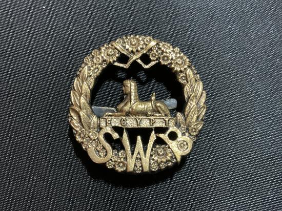 South Wales Borderers (S.W.B) Officers Service Dress cap badge