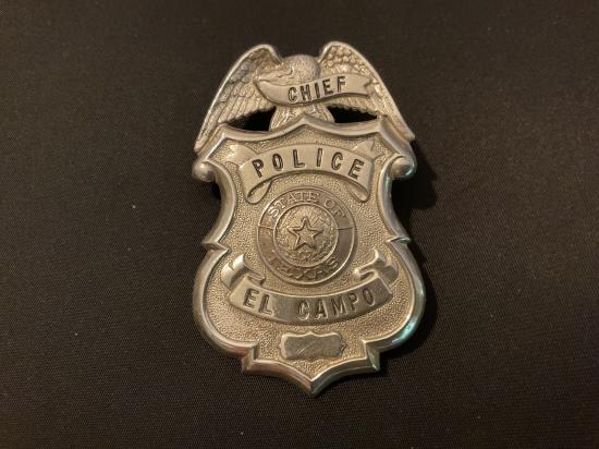 El Campo State of Texas Police Chief breast badge