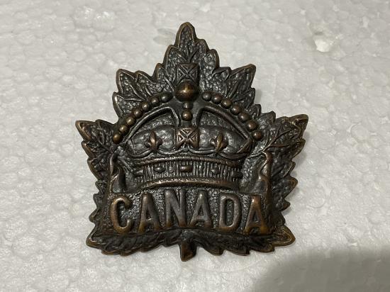 WW1 Canadian General Service cap badge