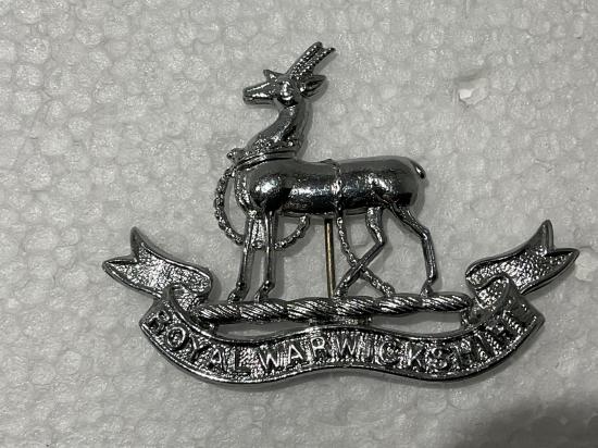 Royal Warwickshire Regiment chrome cap badge