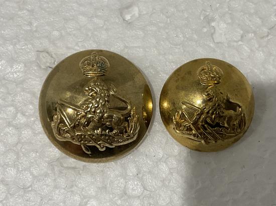 K/C B.S.A.P officers gilt button, 25mm & 20mm size