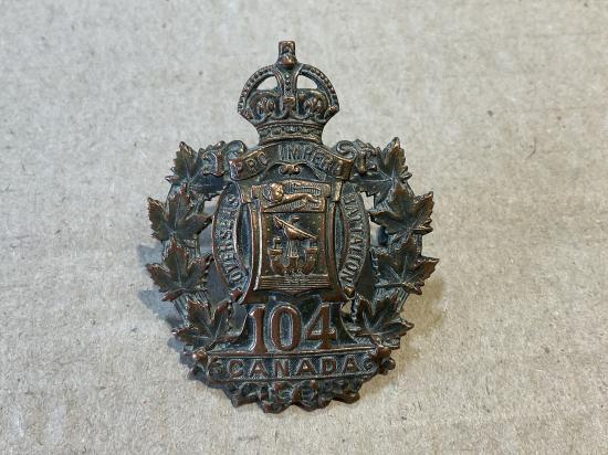 WW1 C.E.F 104th Batt (Sussex, New Brunswick) cap badge