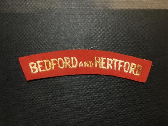 Bedford & Hertfordshire regiment shoulder badge