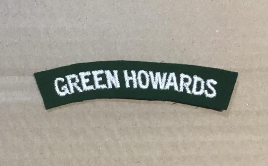 Green Howards regiment cloth shoulder title