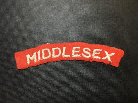 Middlesex regiment cloth shoulder title