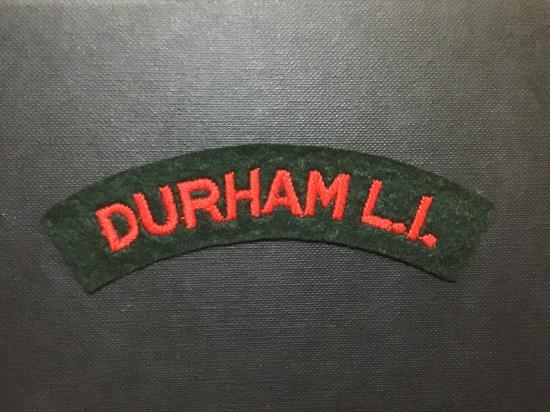 Durham L.I (light infantry) cloth shoulder title