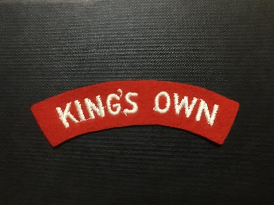 Kings Own Regiment cloth shoulder title