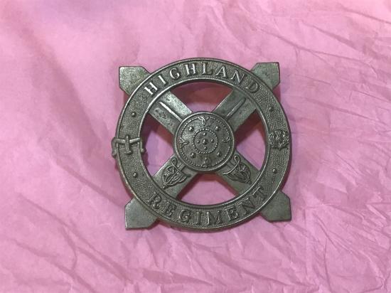 WW2 The highland regiment cap badge