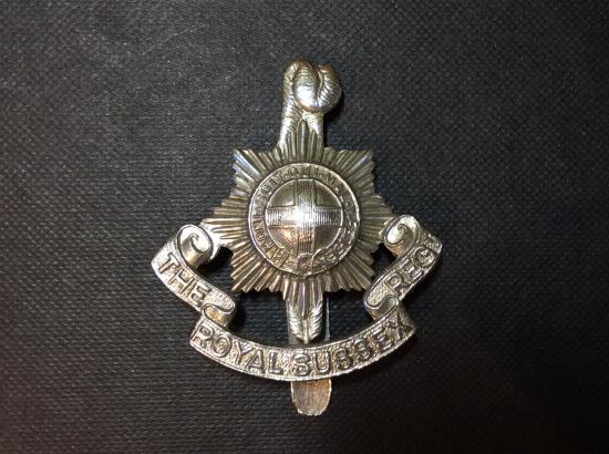 The Royal Sussex Regiment chromed cap badge