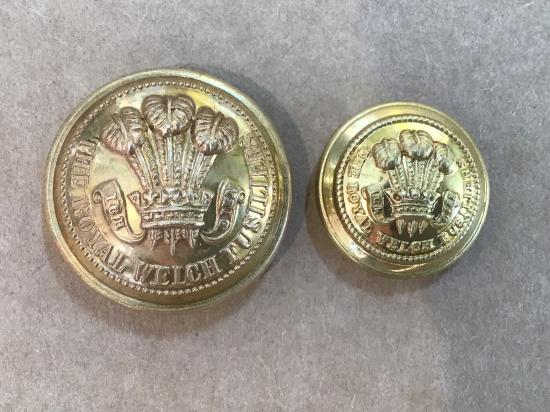 The Royal Welch Fusiliers officers gilt buttons