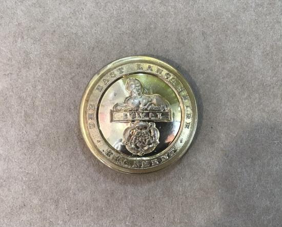 The East Lancaster regiment post 1881 officer button