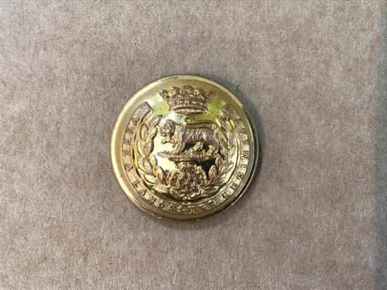 Post 1881 York & Lancaster Regiment officers button