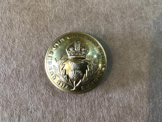 The Queens Own Cameron Highlanders button