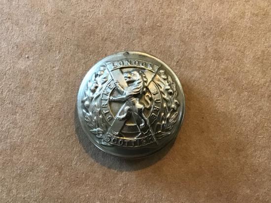 London Scottish white metal button