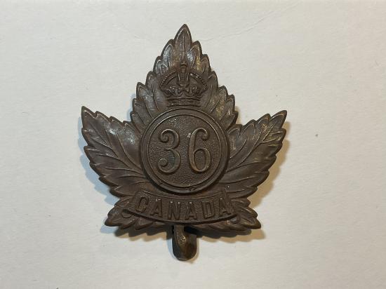 WW1 C.E.F 36th Battalion (Hamilton) cap badge