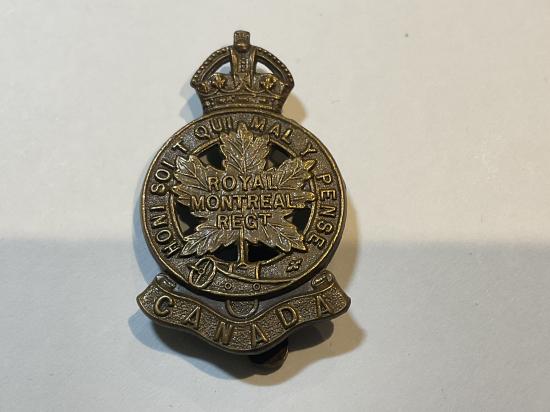 WW1 C.E.F 14th Battalion (Montreal Regt) cap badge