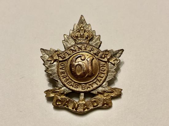 WW1 C.E.F 61st Infantry Battalion (Winnipeg) sweetheart badge