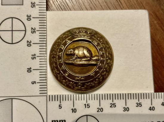 QVC Canada Militia button by rare maker JOHN MARTIN, MONTREAL