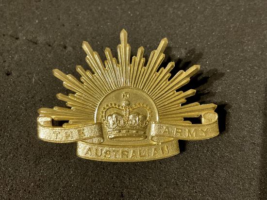 Australian Anodised 7th Pattern Rising Sun hat badge