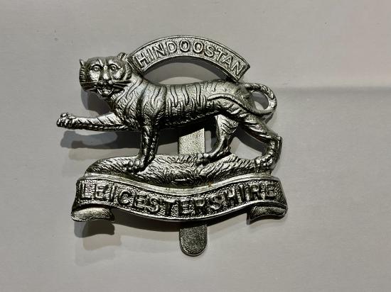 The Leicestershire Regiment chromed cap badge