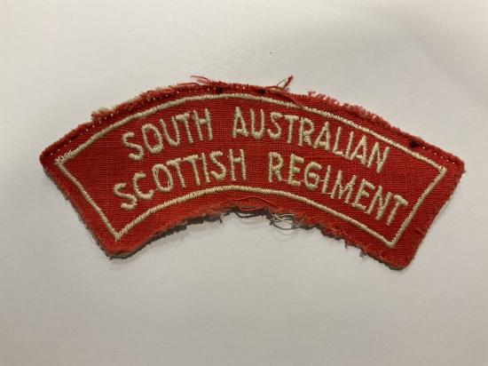 SOUTH AUSTRALIAN SCOTTISH REGIMENT cloth title