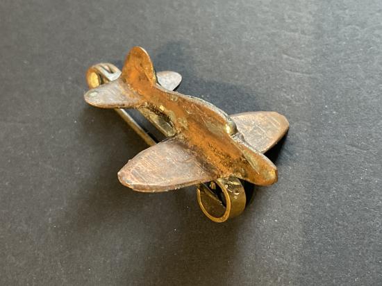 WW2 Spitfire fund, hand made bronze lapel badge