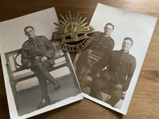 WW1 Australian Rising Sun, Unique to photographic studio