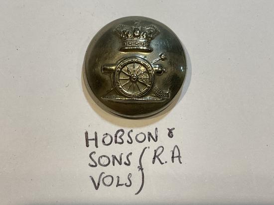 Q.V.C Royal Artillery Volunteers button by HOBSON