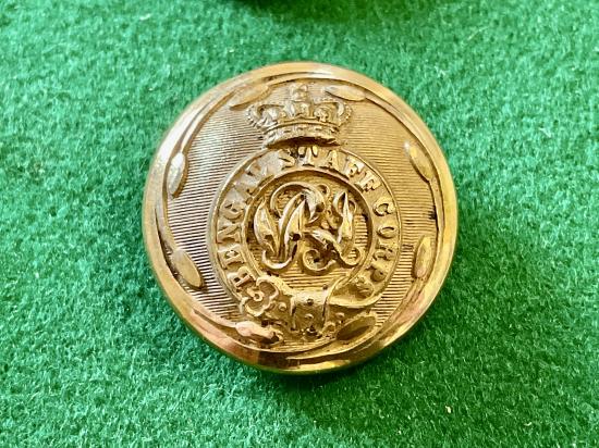 Victorian Bengal Staff Corps Officers gilt button