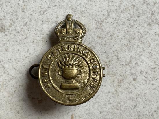 WW2 Army Catering Corps all brass economy cap badge