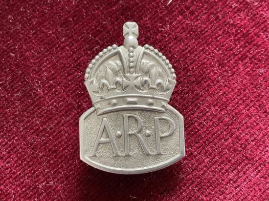 WW2 A.R.P button hole badge by Marples & Beasley