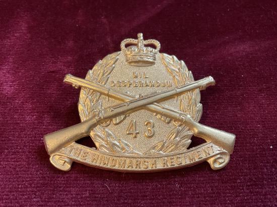 The Hindmarsh Regt 43/48th Inf Batt cap badge