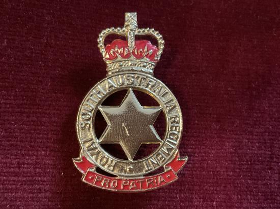 Royal South Australian Regiment hat badge