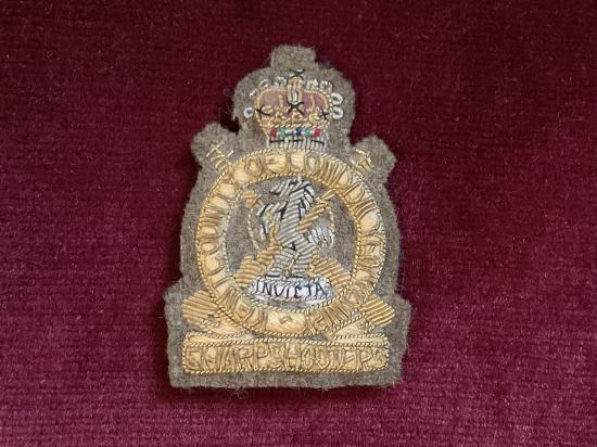 ‘C’ squadron ‘Sharpshooters’ CLY officers beret badge