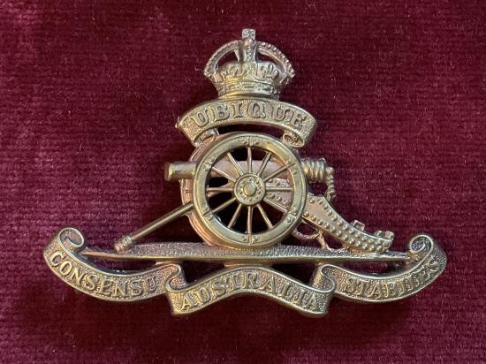 WW2 Royal Australian Artillery cap badge