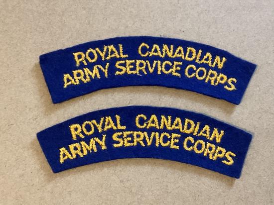 WW2 Royal Canadian Army service corps shoulder title